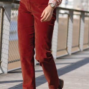 pantalon velours femme