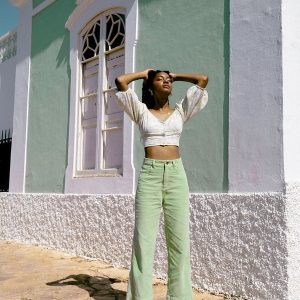 pantalon velours femme