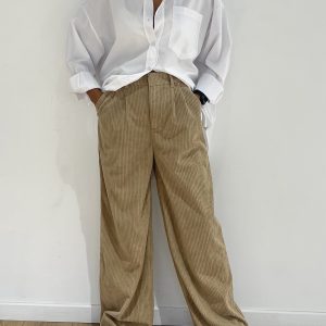 pantalon velours femme