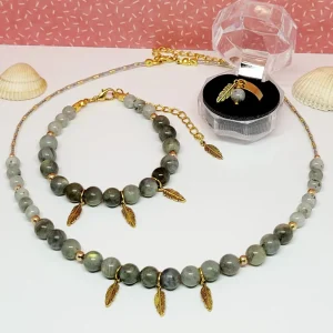 Labradorite parure pierre