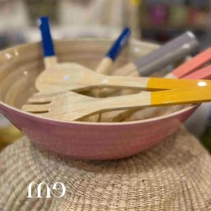 Saladier en bambou laqué 30 x 10cm Albert