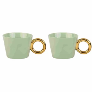 Tasse « Matin câlin » anse dorée