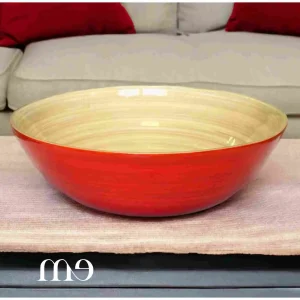 Saladier en bambou laqué 26×8 cm Albert